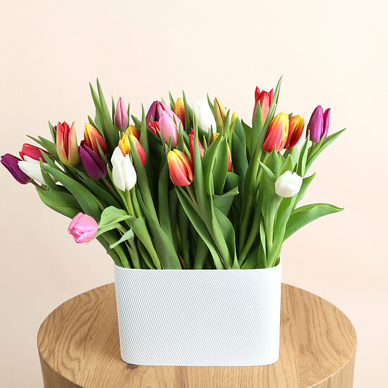 Regenbogen‑Tulpenstrauß